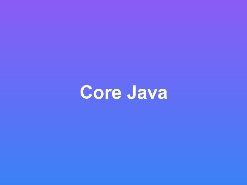 Core Java