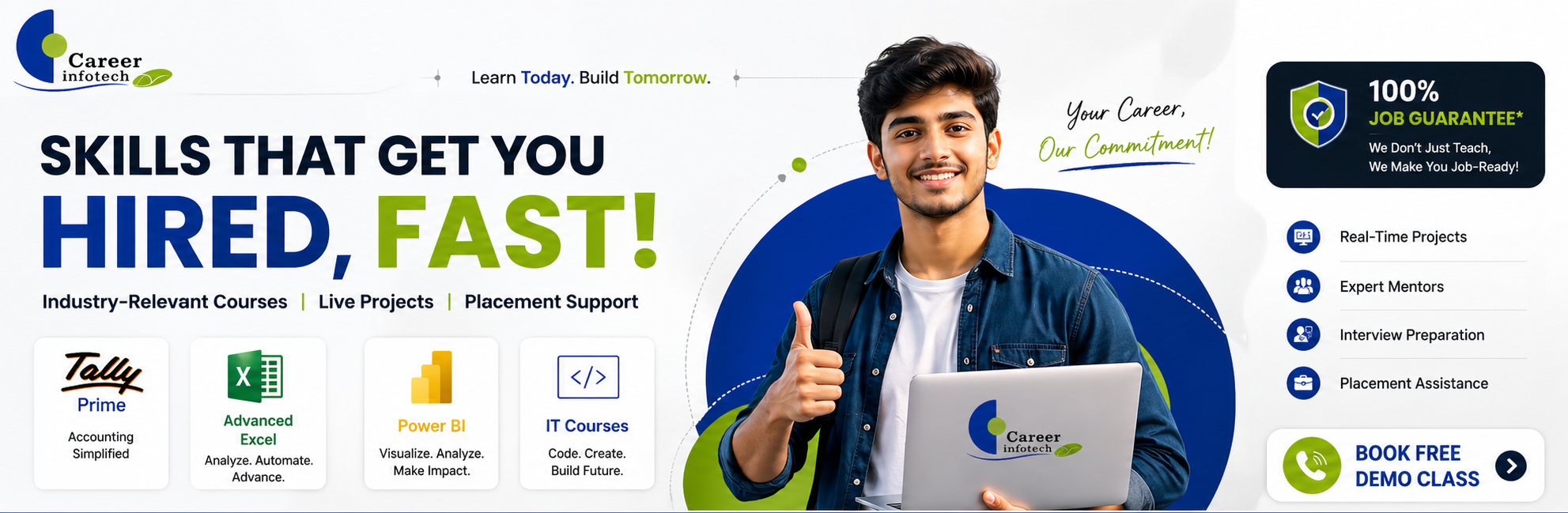 Career Infotech skills that get you hired fast with 100 percent job guarantee